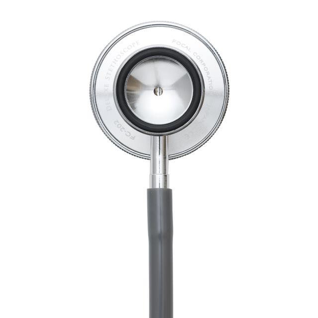 ＦＯＣＡＬ フォーカル ダブルヘッド聴診器 ＦＣ ２０２ グレー 2個セット 送料無料-1