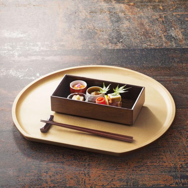 和食器 栃 尺3半月膳 クリア 日本製 送料無料-1