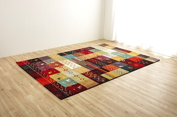 ラグ トルコ製 輸入ラグ 約80×140cm ウィルトン織りカーペット ギャベ柄 フォリア 送料無料-9