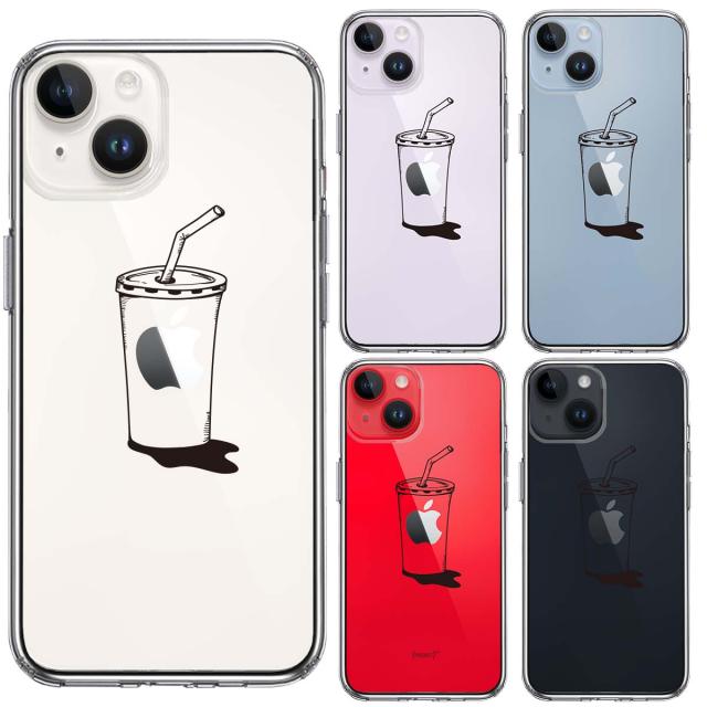 iPhone14 ケース クリア アップルジュース スマホケース 側面ソフト 背面ハード ハイブリッド 送料無料-1