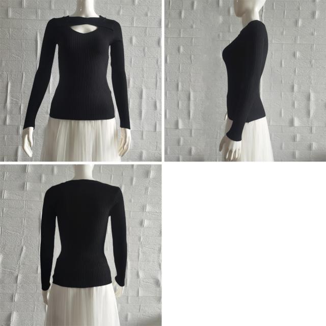 フロントクロス リブニット 春秋 送料無料 即日発送-3