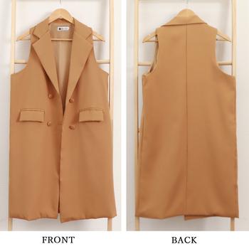 ロングジレ レディース ロングベスト 送料無料 即日発送-2