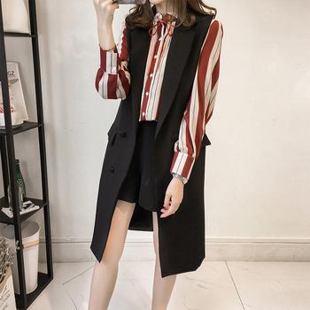 ロングジレ レディース ロングベスト 送料無料 即日発送-4