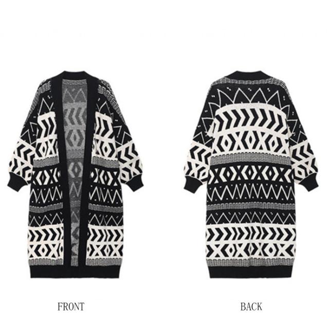 ニットロングカーディガンレディース 冬 送料無料 即日発送-2