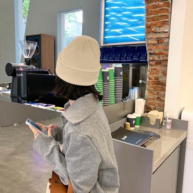 ニット帽子 レディース 英字ロゴ 7色 送料無料 即日発送-6