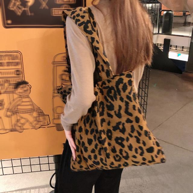トートバッグ ヒョウ柄 トートバッグ 大容量レディース 送料無料 即日発送-4