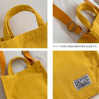 トートバッグ コーデュロイ ミニトートバッグ 3way 送料無料 即日発送-9