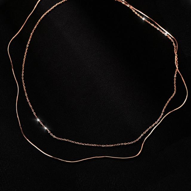 チョーカー 2連チェーンネックレス 送料無料 即日発送-7