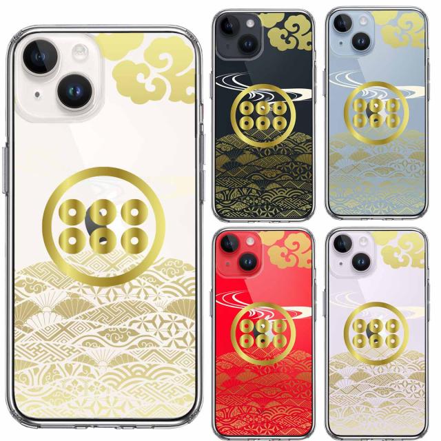 iPhone14 ケース クリア 真田 六文銭 スマホケース 側面ソフト 背面ハード ハイブリッド 送料無料-1