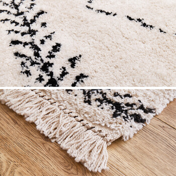 ラグ ウィルトン織ラグ 約200×250cm 長毛 ベルギー製 BOHO 送料無料-5