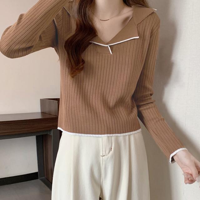 ポロニットトップス バイカラー 送料無料 即日発送-9