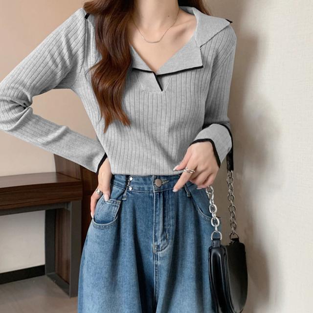 ポロニットトップス バイカラー 送料無料 即日発送-7