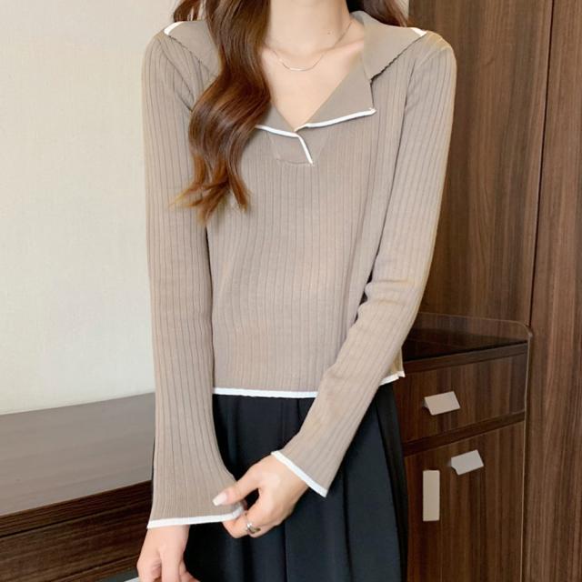 ポロニットトップス バイカラー 送料無料 即日発送-8