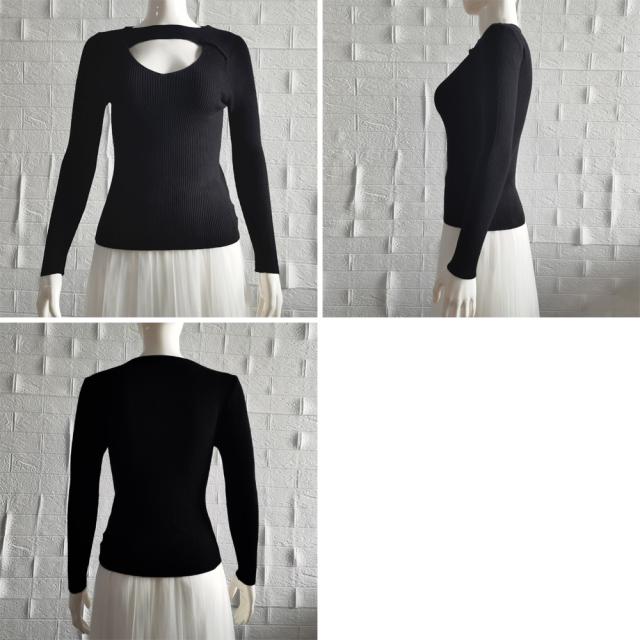 フロントオープンリブニット 秋冬 送料無料 即日発送-3