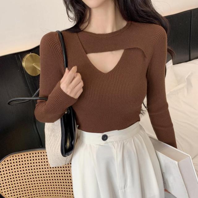 フロントオープンリブニット 秋冬 送料無料 即日発送-8