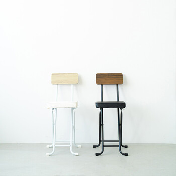 ヴィンテージクッションチェア 北欧風 イス 椅子 スリム パイプイス レトロ 完成品 木目 モダン 送料無料-4