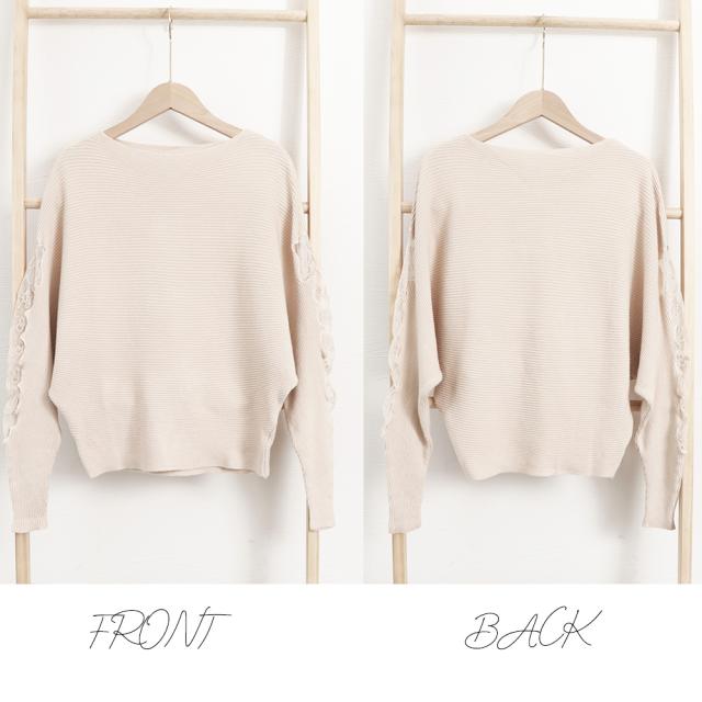 ドルマンニットトップス ボートネック上品 送料無料 即日発送-2