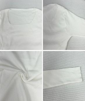 スクエアネック リブニットトップス 秋冬 送料無料 即日発送-9