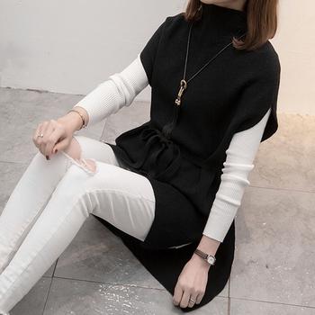 ノースリーブ ニットチュニック 送料無料 即日発送-4