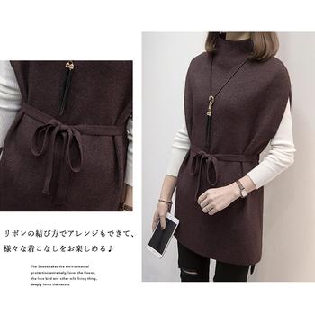 ノースリーブ ニットチュニック 送料無料 即日発送-7