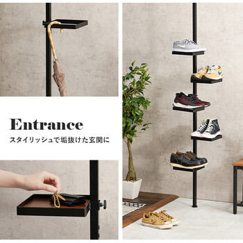 突っ張り棒＆パーツ 6点幅43cm 角型 KTR-3117-BB 送料無料-8