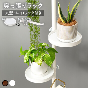 突っ張り棒＆パーツ 5点幅43cm 丸型 KTR-3113-BB 送料無料-3