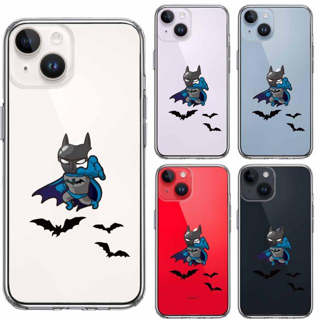 iPhone14 ケース クリア 映画パロディ 蝙蝠男 スマホケース 側面ソフト 背面ハード ハイブリッド 送料無料-1