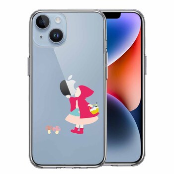 iPhone14 ケース クリア ジャケット 赤頭巾ちゃん スマホケース 側面ソフト 背面ハード ハイブリッド 送料無料-0