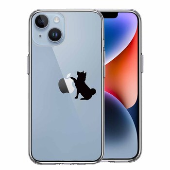 iPhone14 ケース クリア わんこ お手 スマホケース 側面ソフト 背面ハード ハイブリッド 送料無料-0