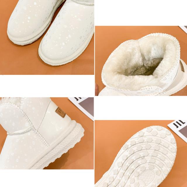 ムートンブーツ 裏起毛 ショートブーツ 送料無料 即日発送-2