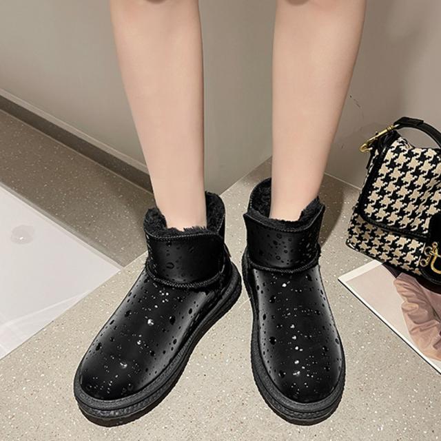 ムートンブーツ 裏起毛 ショートブーツ 送料無料 即日発送-4