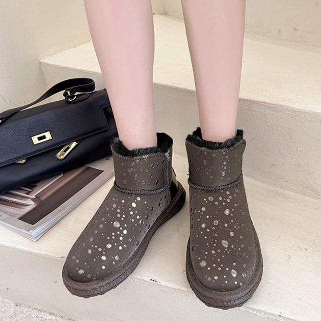 ムートンブーツ 裏起毛 ショートブーツ 送料無料 即日発送-8