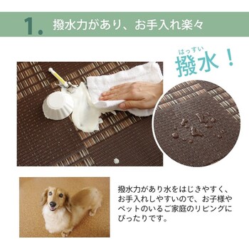 ラグ 江戸間6畳 PPカーペット Fウィード 送料無料-2