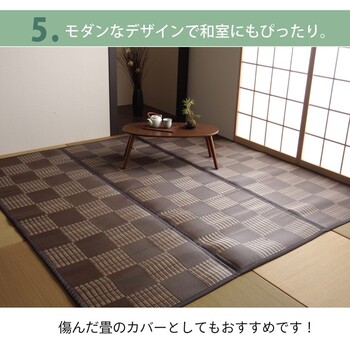 ラグ 江戸間6畳 PPカーペット Fウィード 送料無料-6