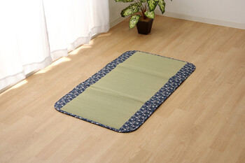 フリーマット 約70×180cm ことり ネイビー 中材 固綿15mm 送料無料-0