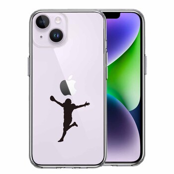 iPhone14 ケース クリア タッチダウン 歓喜 スマホケース 側面ソフト 背面ハード ハイブリッド 送料無料-0