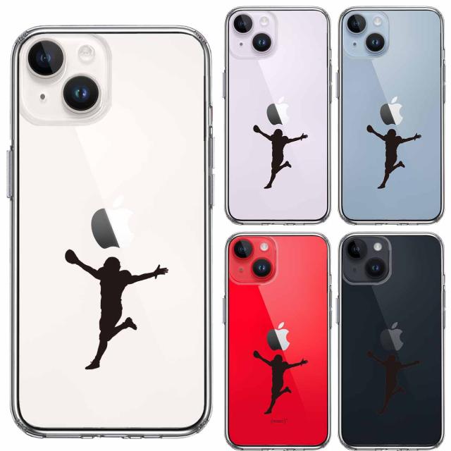 iPhone14 ケース クリア タッチダウン 歓喜 スマホケース 側面ソフト 背面ハード ハイブリッド 送料無料-1