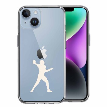 iPhone14 ケース クリア クォーターバック ホワイト スマホケース 側面ソフト 背面ハード ハイブリッド 送料無料-0