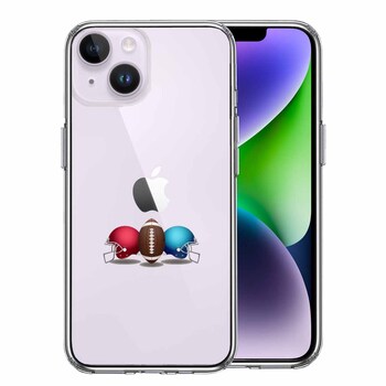 iPhone14 ケース クリア ヘルメットとボール スマホケース 側面ソフト 背面ハード ハイブリッド 送料無料-0