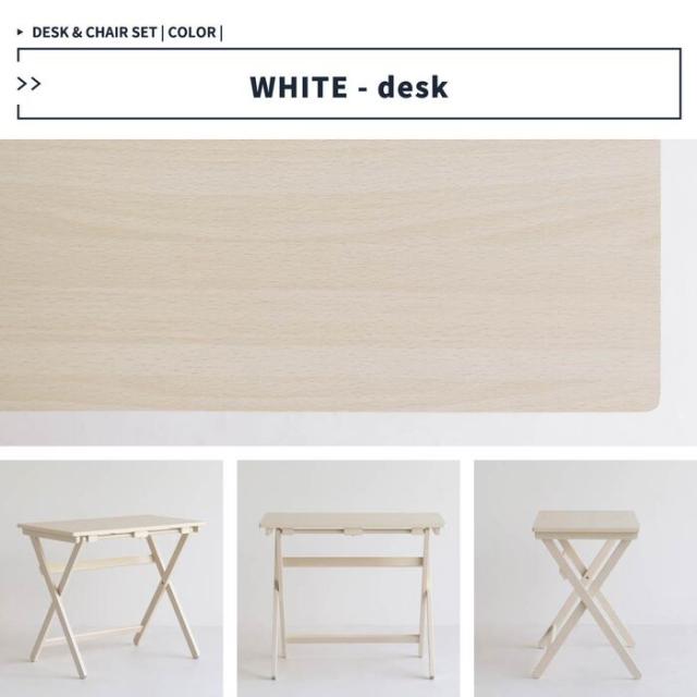 折畳みデスクチェアデスク チェア 木製 折りたたみテーブル 折りたたみチェア 送料無料 即日発送-13