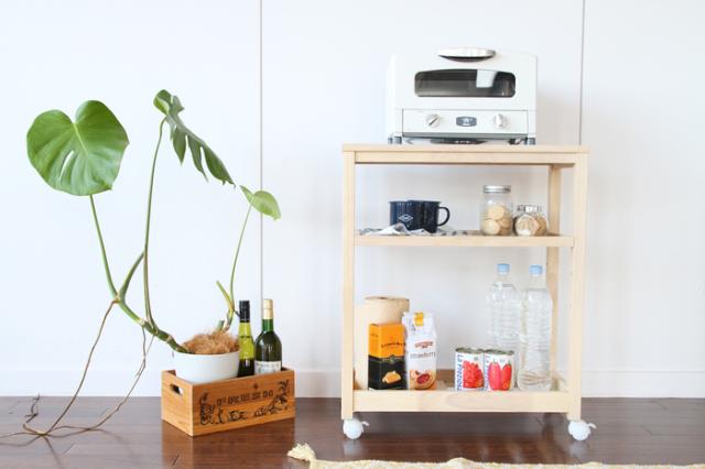 キッチンワゴン 3段 タイル タイルトップ 耐熱 Soup Slim Wagon 3段 送料無料 即日発送-1