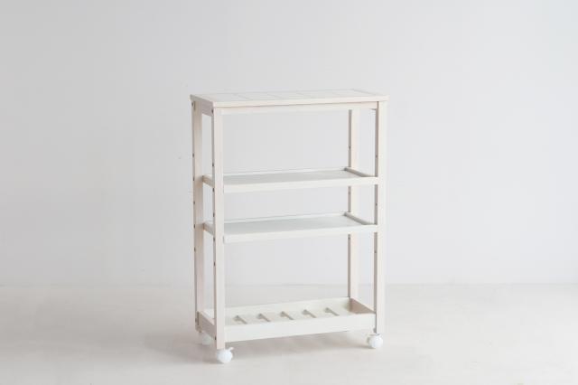 キッチンワゴン 4段 タイル タイルトップ 耐熱 Soup Slim Wagon 4段 送料無料 即日発送-9