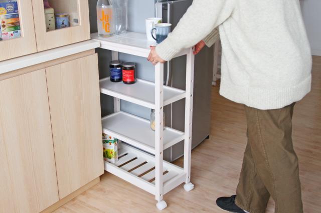 キッチンワゴン 4段 タイル タイルトップ 耐熱 Soup Slim Wagon 4段 送料無料 即日発送-16