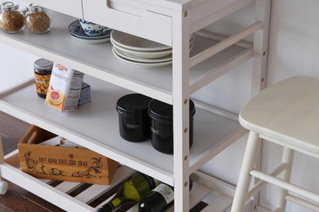 キッチンワゴン 4段 タイル タイルトップ 耐熱 Soup Kitchen Wagon Wide 送料無料 即日発送-11