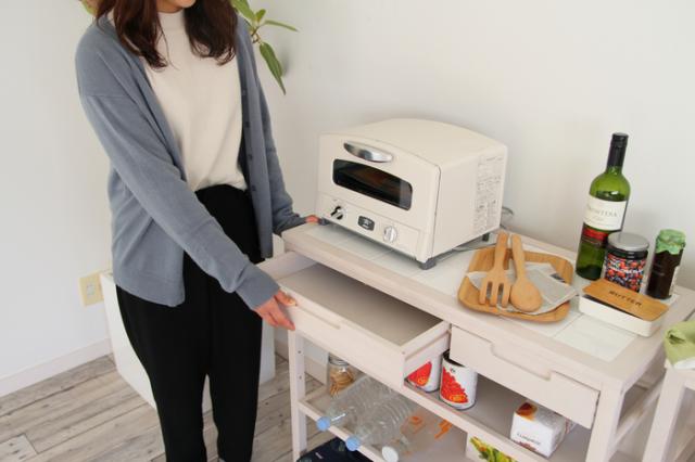 キッチンワゴン 4段 タイル タイルトップ 耐熱 Soup Kitchen Wagon Wide 送料無料 即日発送-14