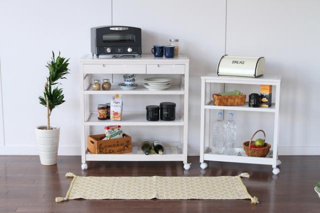 キッチンワゴン 4段 タイル タイルトップ 耐熱 Soup Kitchen Wagon Wide 送料無料 即日発送-17