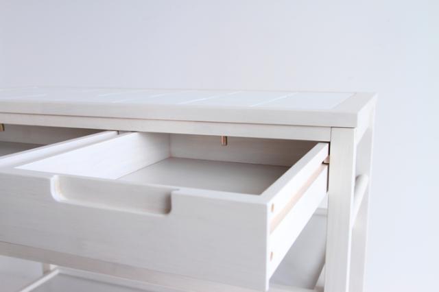 キッチンワゴン 4段 タイル タイルトップ 耐熱 Soup Kitchen Wagon Wide 送料無料 即日発送-1