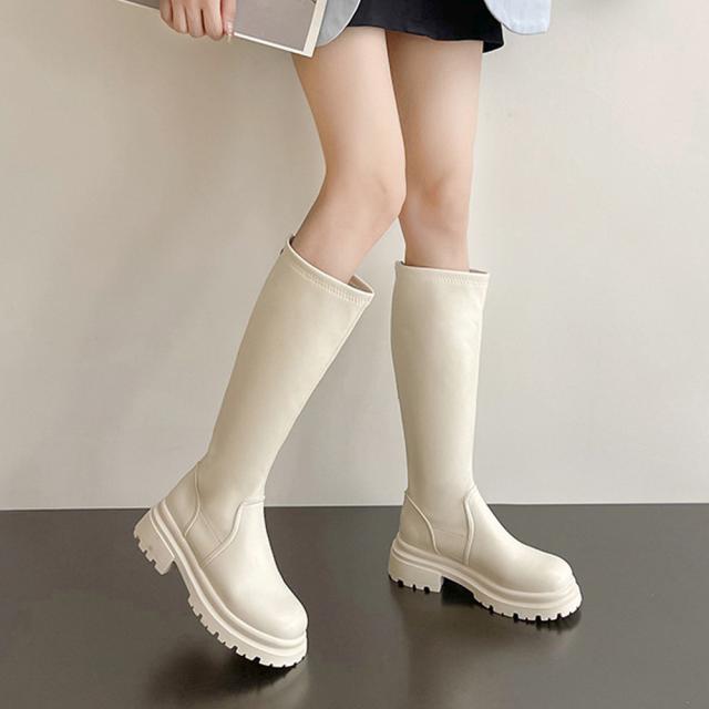 ロングブーツ 厚底ブーツ レディース 送料無料 即日発送-2