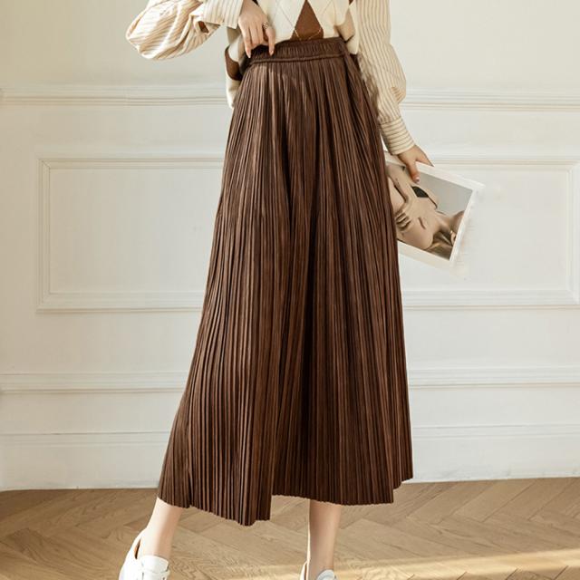 プリーツスカート ハイウエスト 着やせ SK18279923-7223 送料無料 即日発送-7