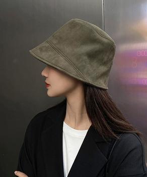 バケットハット スエード調レディース帽子 送料無料 即日発送-6